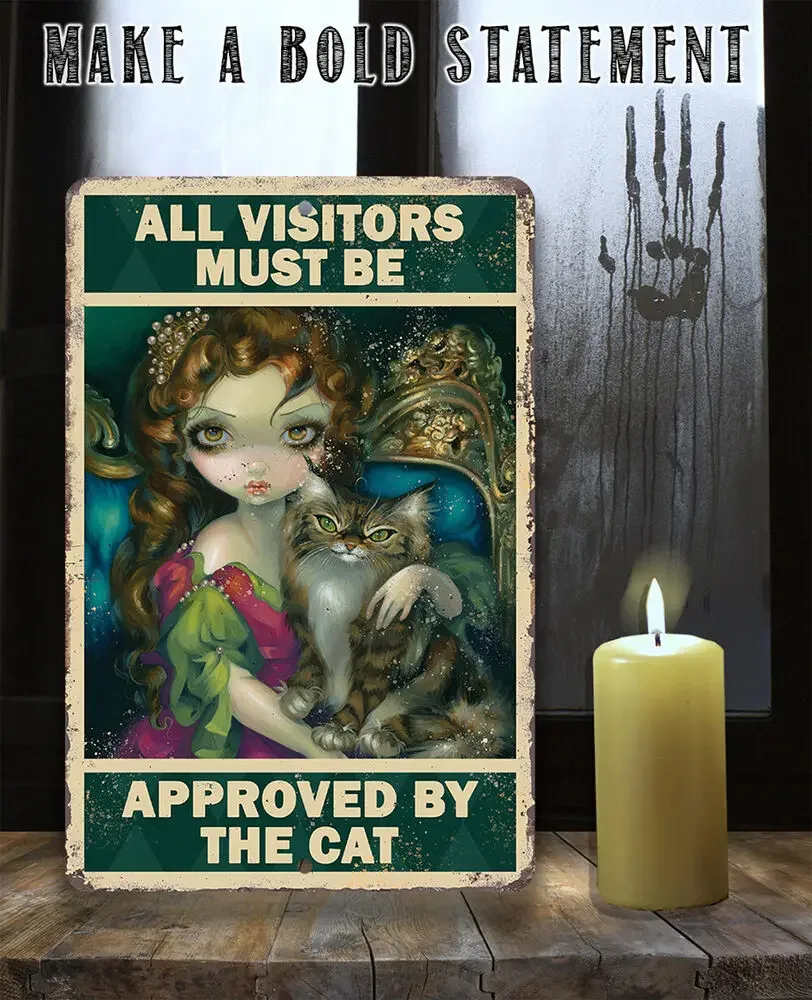 Все посетители должны быть одобрены котом-готическим металлическим