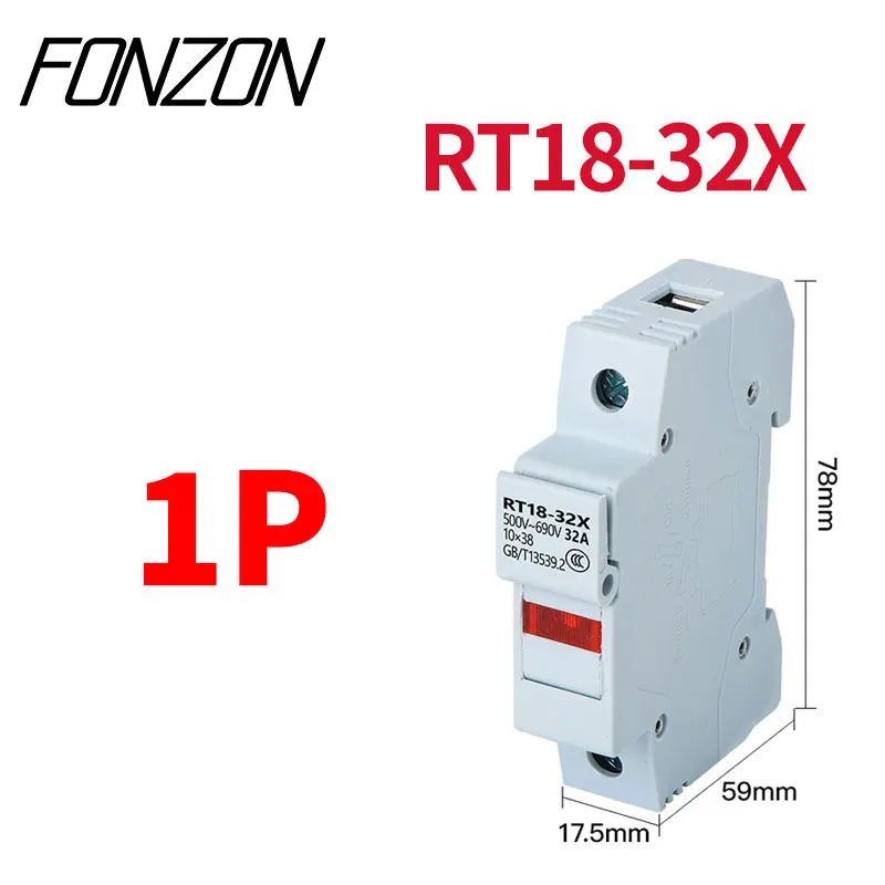 

Плавкий предохранитель на DIN-рейку, Φ 1P 2P 3P 4P 500-690 В, защита от короткого замыкания 1-32A, 10x38, RO15, предохранитель с индикатором