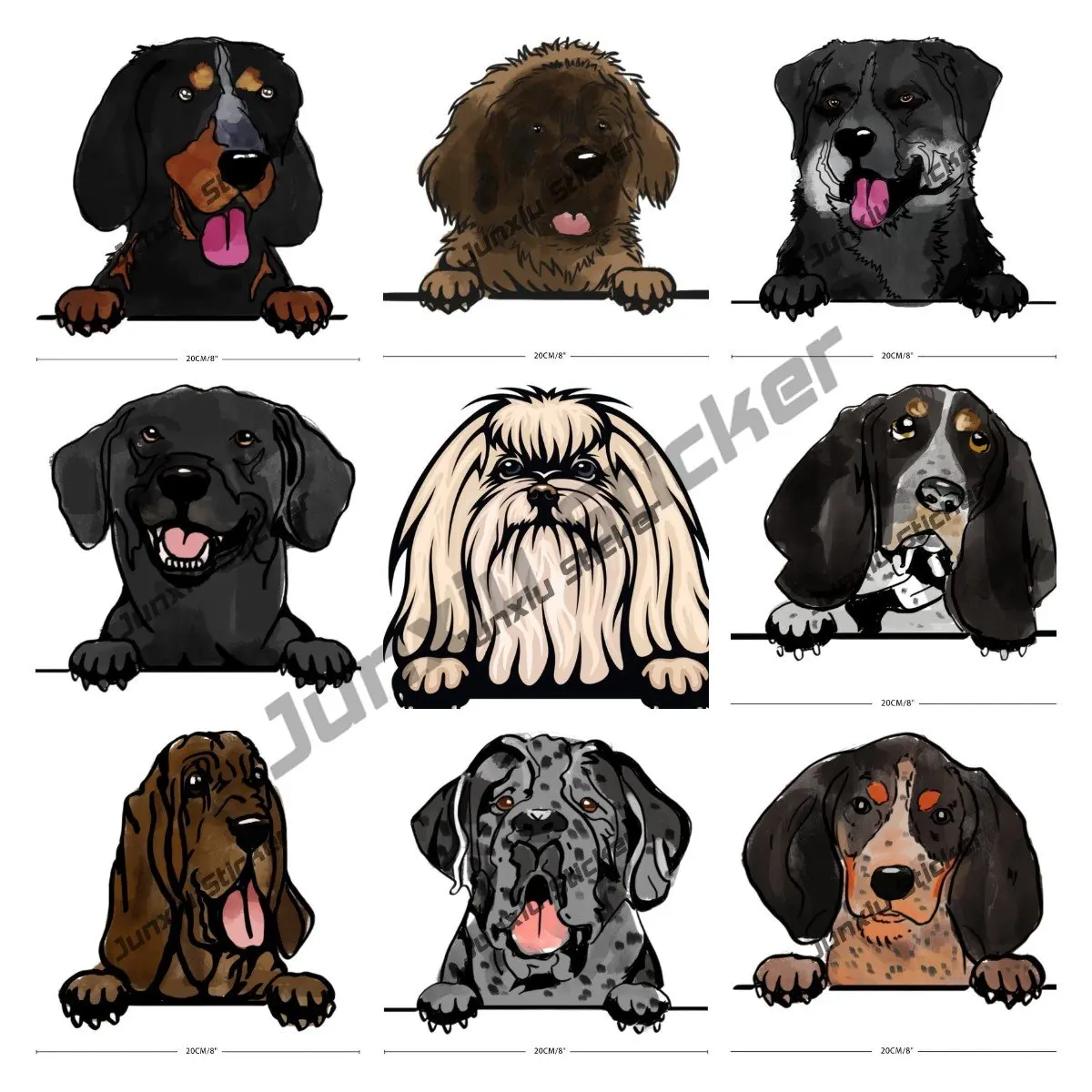 Креативная Светоотражающая виниловая наклейка My наклейки с изображениями собак, литовская круглая синяя кружевная наклейка St John Water Dog, стильная фотобумага