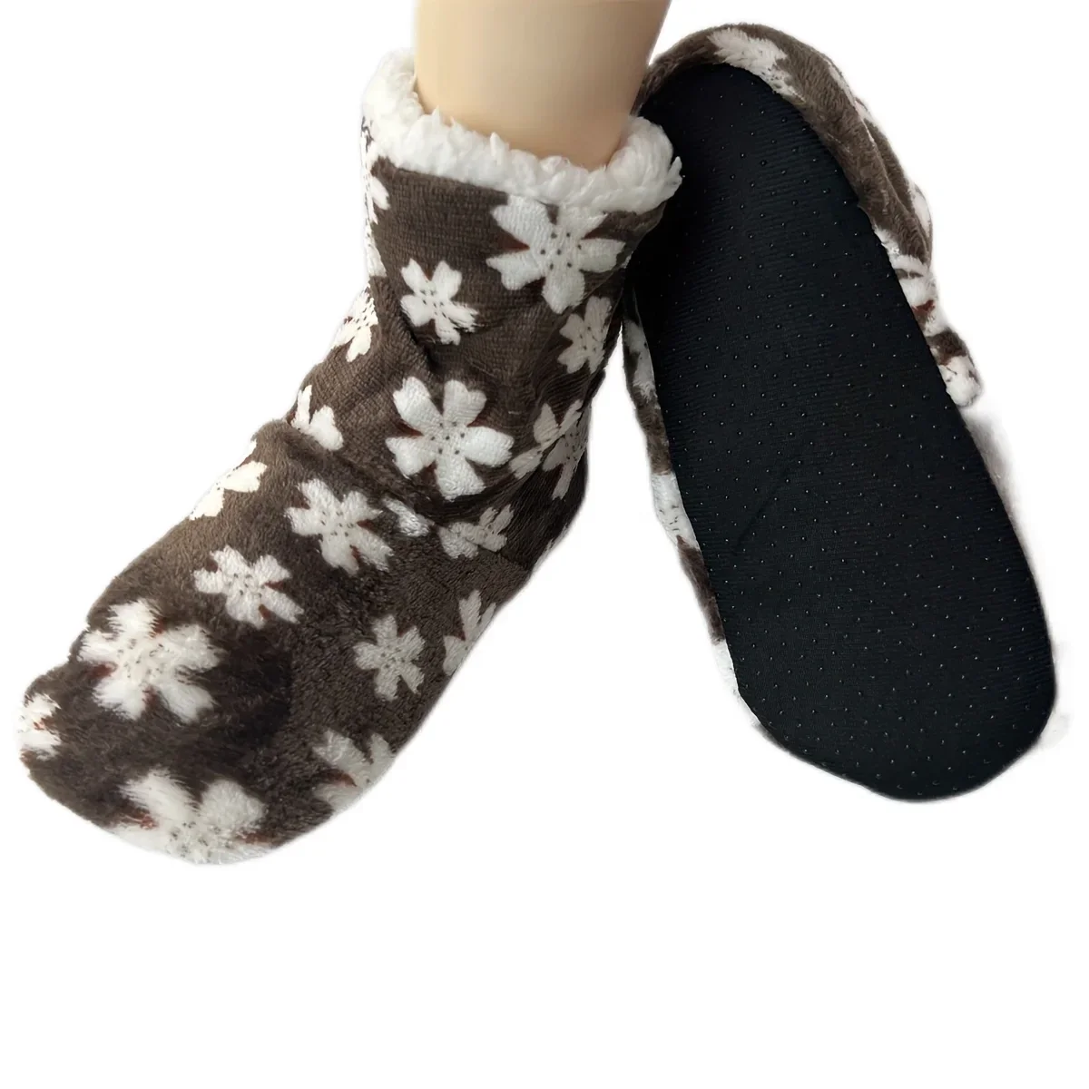 Женские плюшевые тапочки с мехом цвет в ассортименте