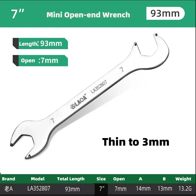 

LAOA Мини двусторонний гаечный ключ из нержавеющей стали 5-11 мм