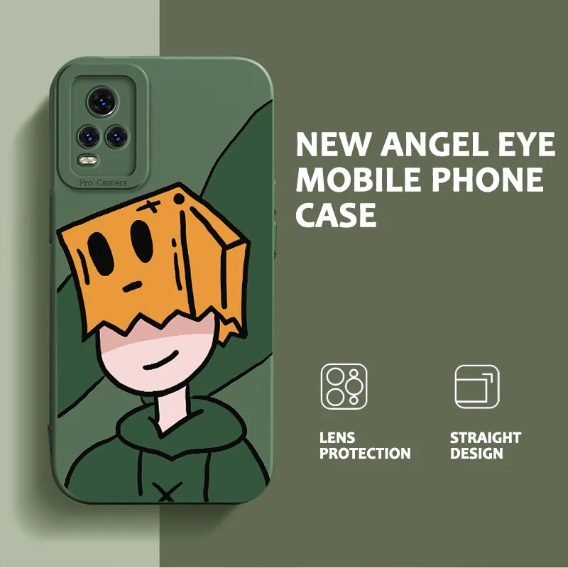 

Angel Eyes TPU Phone Case for vivo V20 SE 2020 2021 V20 Pro V21 V21E V23 S7 S7T S12 Y70 Y73 2021 Hoodie boy Protection Cover