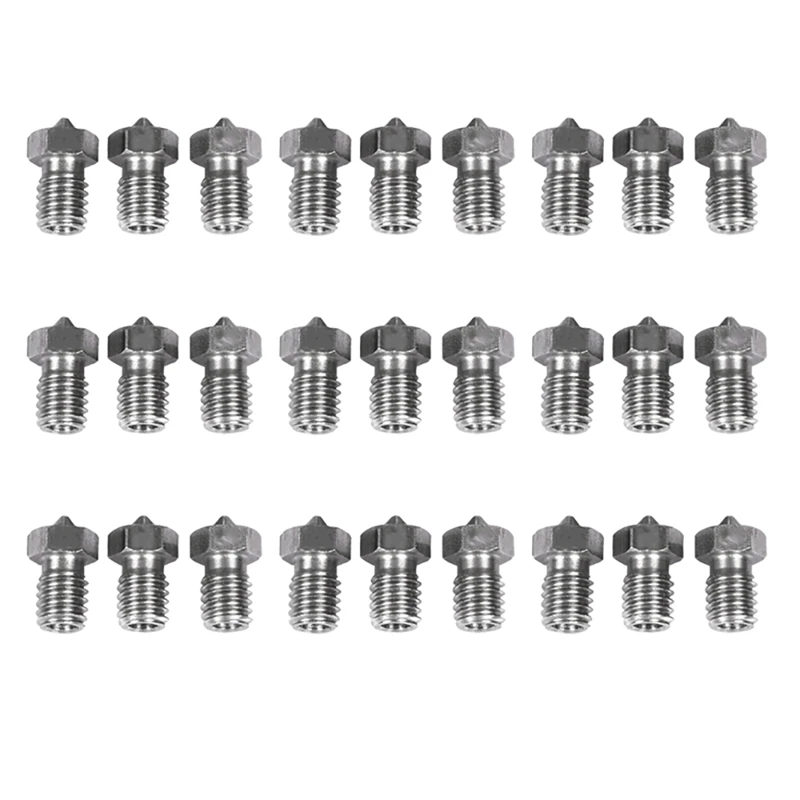 

3D Printer Accessories Hardened Steel Nozzle For E3D V6 V5 Hot-End Extruder For J-Head 3.0Mm Filament 30Pcs