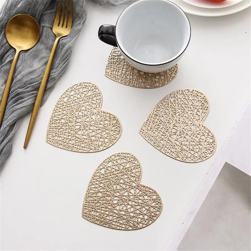 

Coasters Drink Cup Glasses Mat PVC Heat Insulation Non-Slip Placemat Hot Pad Table Placemats Dining Table Kitchen Accessories