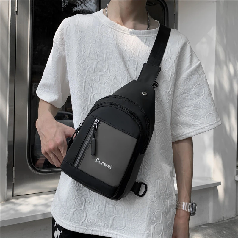 

Men's Shoulder Bag Chest Bags Nylon Sports Crossbody bag Sling Chest Pack Casual Male Messenger Bag man Travel Handbags Bolsas