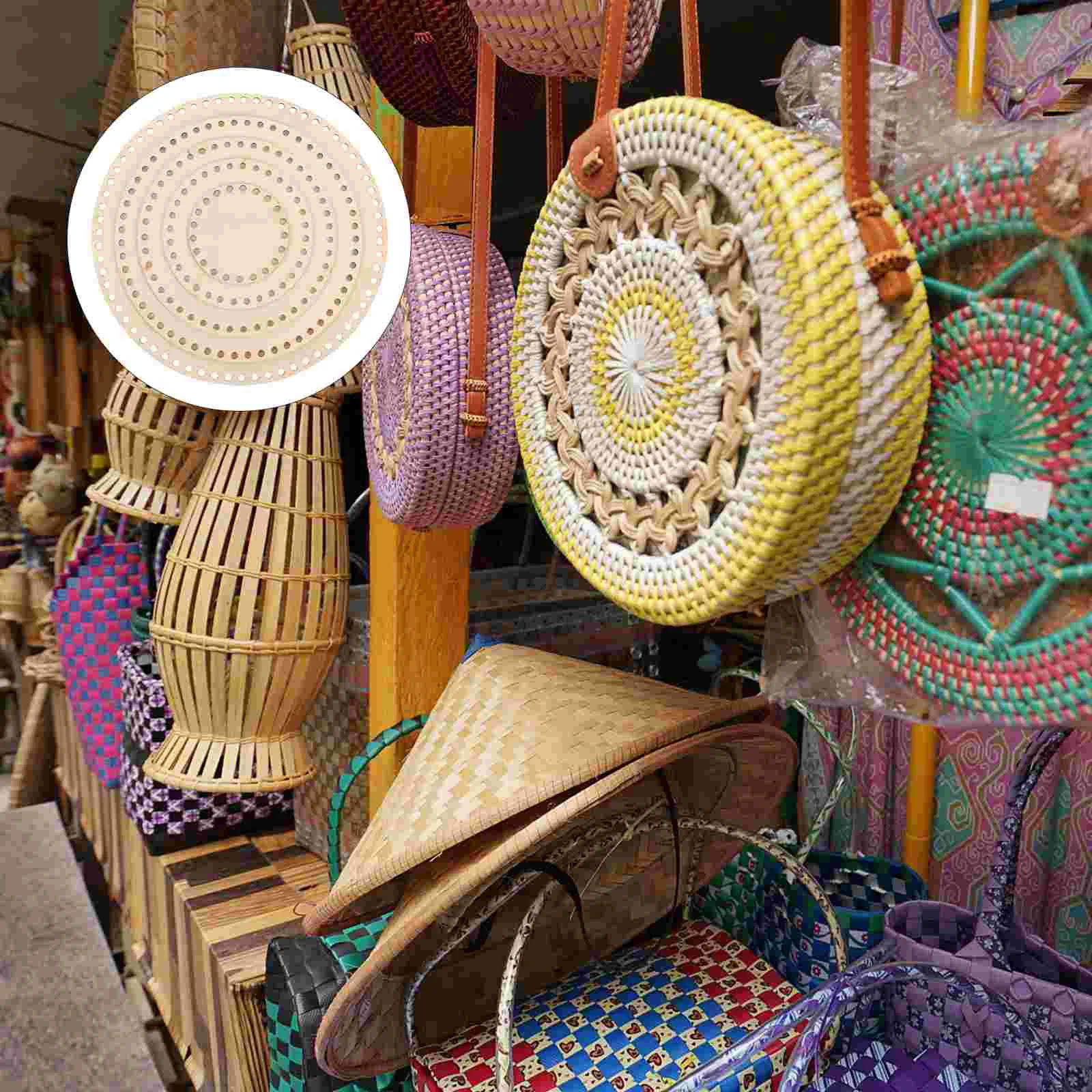 

Basket Bottom Crochet Base Bag Wooden Wood Weaving Shaper Knitting Board Circle Blank Handbag Purse Baskets Diy Insert