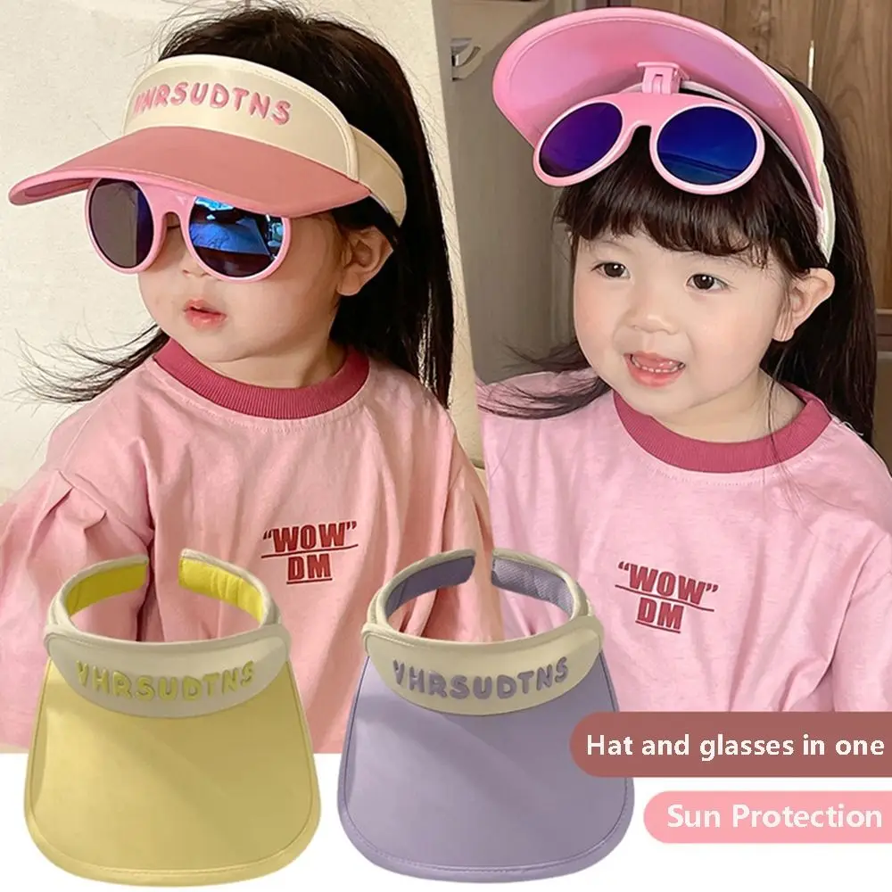 

with Glasses Headband Gorras Outdoor Visor Caps Matching Empty Top Hat Shading Hat Korean Style Cap Children Sun Hats