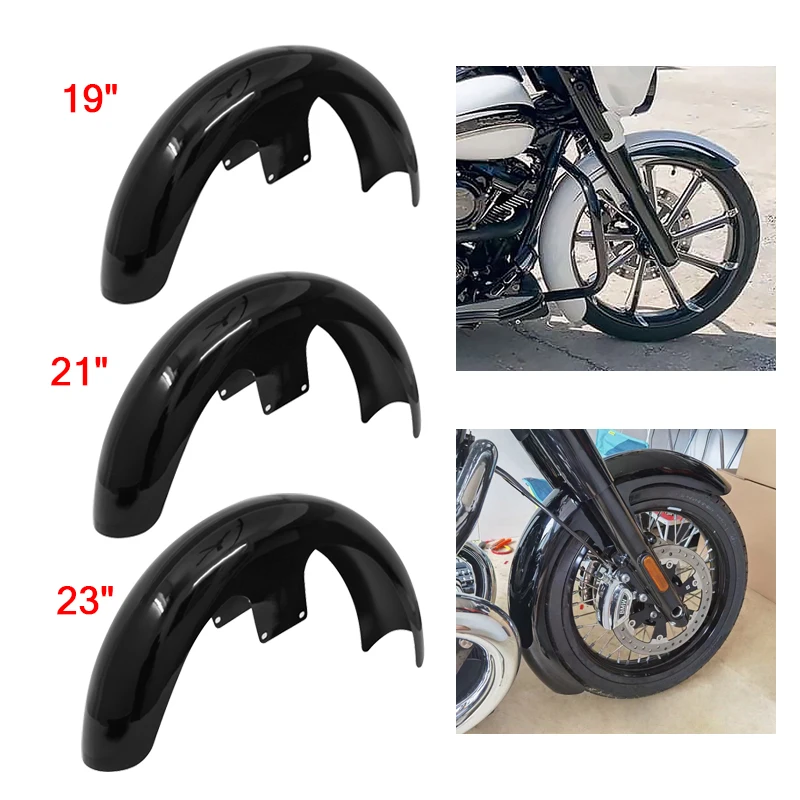 

Motorcycle Wrap Front Fender Mudguard For Harley Touring Electra Street Glide Road King Ultra Custom Baggers 14-2021 19" 21" 23"