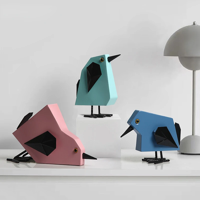 

Фигурки смешных куриных фигурок для интерьера, Декор для дома в скандинавском стиле, современные статуэтки животных из смолы, украшение для...