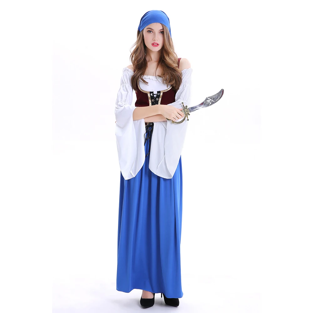 

Women Fantasia Pirate Captain Costumes Adult Woman Halloween Party Pirate Costume Cosplay Pirates of the Caribbean Dress Up