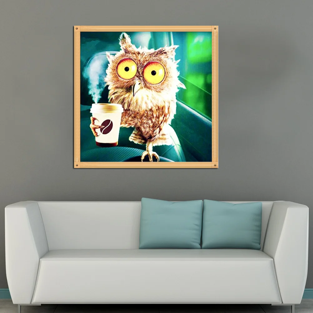 

Frameless 5D Embroidery Painting of with Coffee Wall Decoration Cross Printing Craft Kits