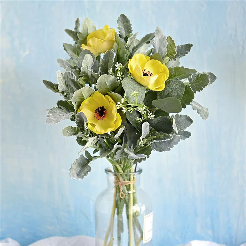 

Dusty Artificial Greenery Bush Plants for Wedding Flower Fillers DIY Bouquets and Floral Arrangements