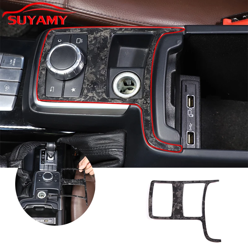 Стайлинг автомобиля внутренняя Центральная панель управления из углеродного