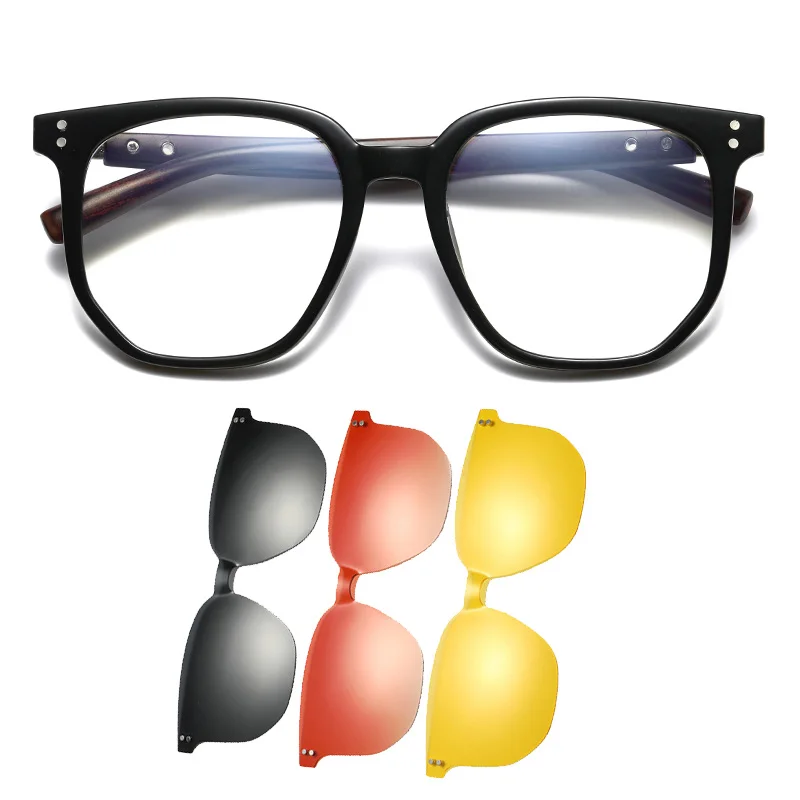 Большая оправа для близорукости сочетающаяся с зеркалом зеркало магнитным