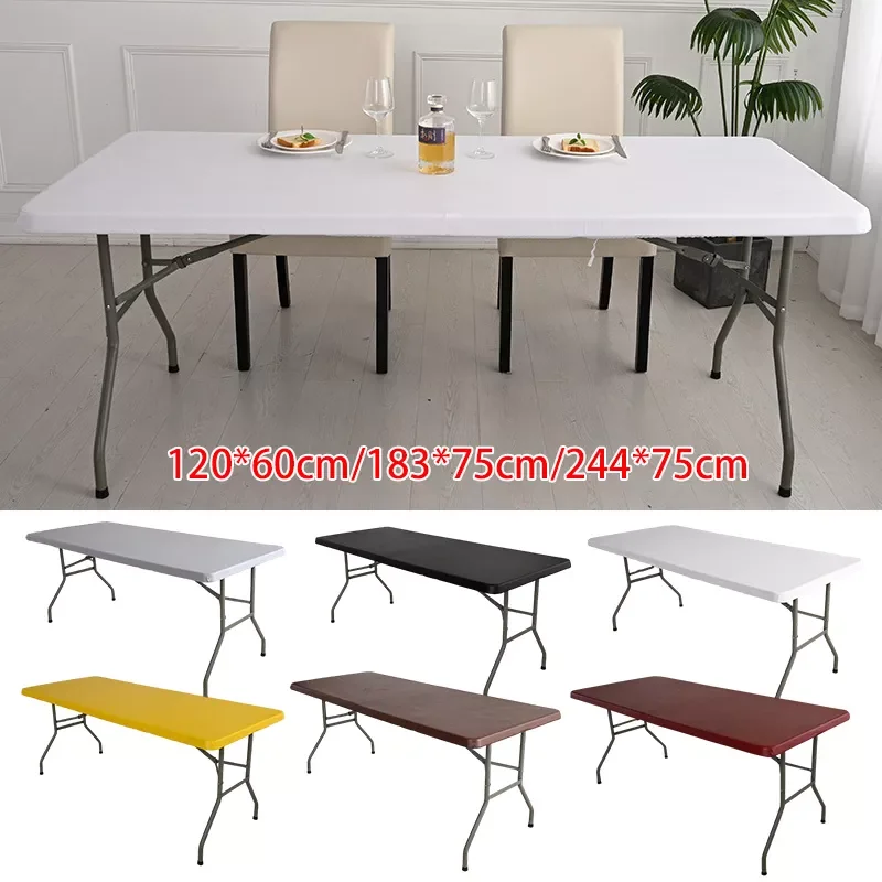 

Rectangle Table Cover Waterproof Case For Dining Table Oil-Proof Elastic Tablecloth Fitted Home Banquet Wedding Decoration