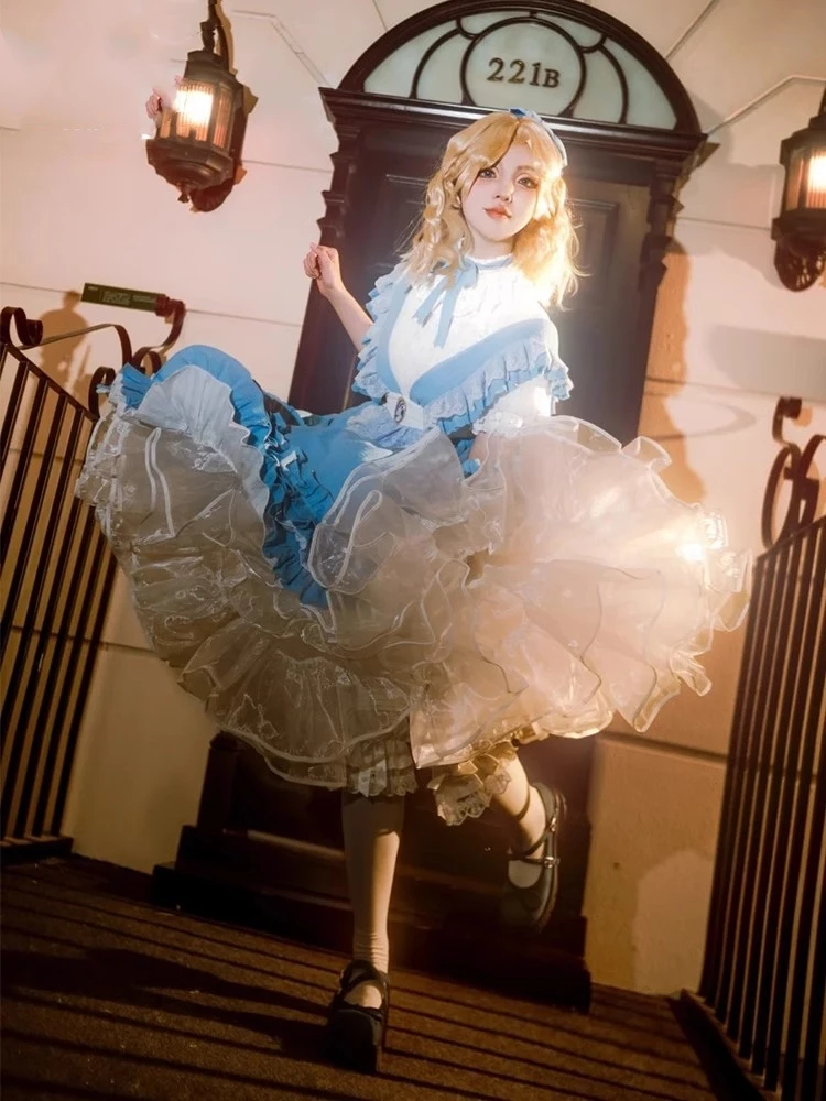 Репортер Косплей Identity V Алиса Женское Милое Платье Интерпретация Звездный Костюм