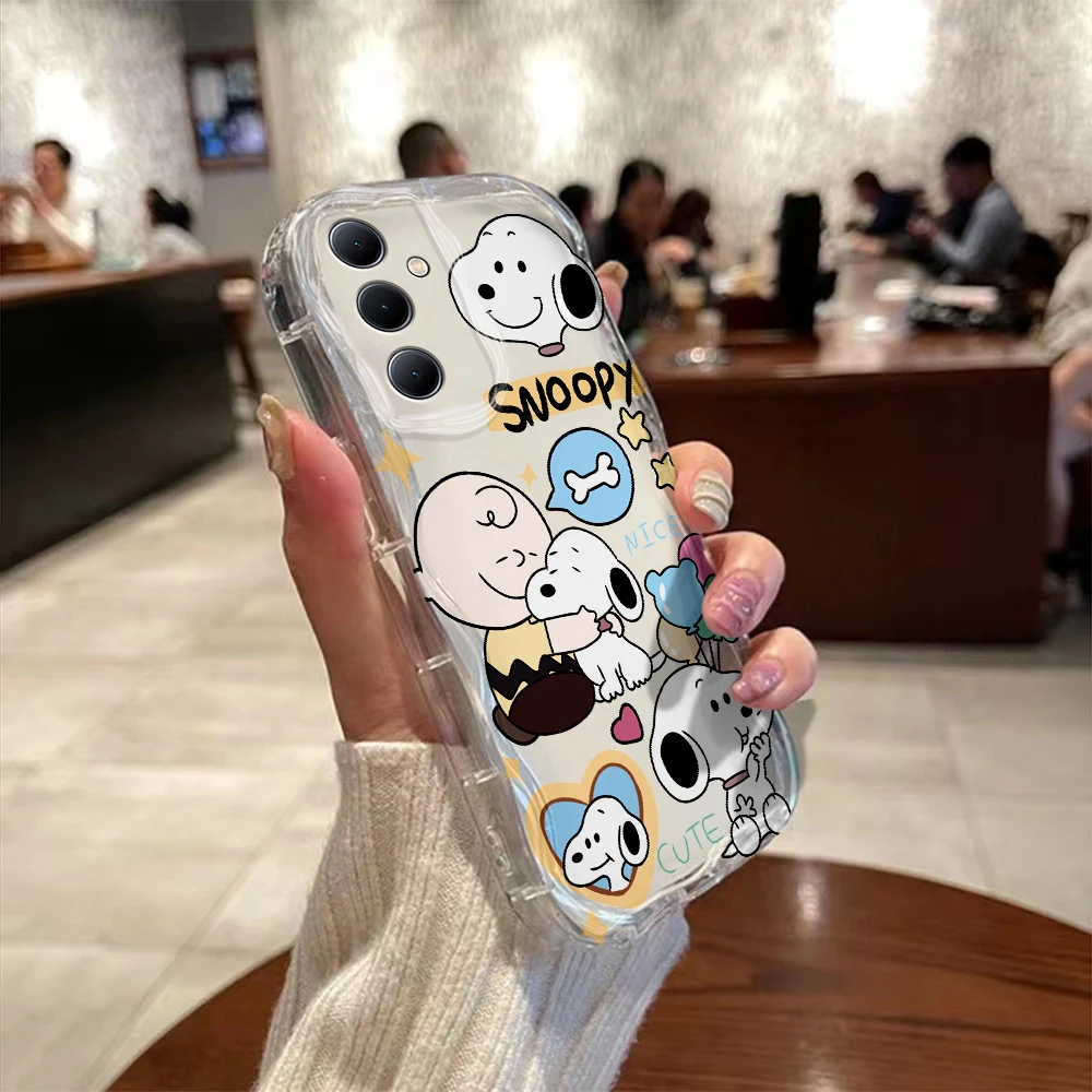 Милый чехол Anime Snoopys 3D Wave для Xiaomi Redmi 13C 12 12C 10 10C 9 9C A1 A2 K50 K40 Note 13 11 Pro Plus 4G 5G Cover