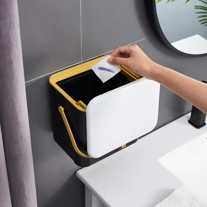 Прочная Бытовая корзина для мусора бытовое мусорное ведро Кухонное подвесное