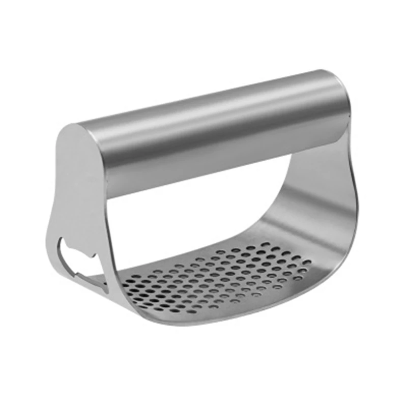 

HOT Circular Bottle Openable Garlic Masher Manual 304 Stainless Steel Garlic Press For Kitchen