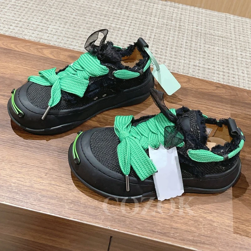 

Женские мокасины на толстой подошве, кроссовки в стиле знаменитостей, повседневная обувь на шнуровке, осень 2023