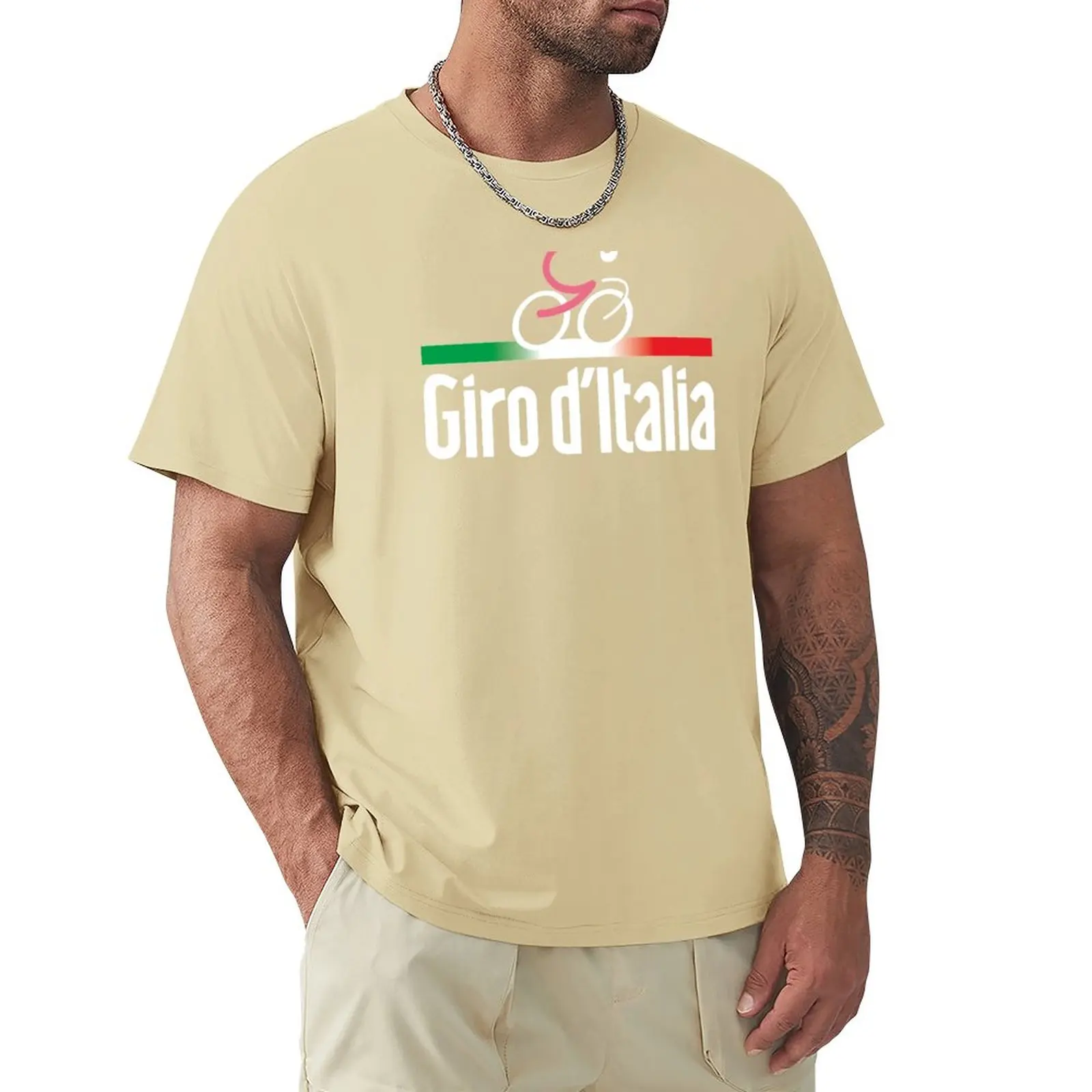Фото Повседневная хлопковая футболка для мужчин Giro D Italia футбольная рубашка с круглым вырезом и короткими рукавами Летняя ули... №2