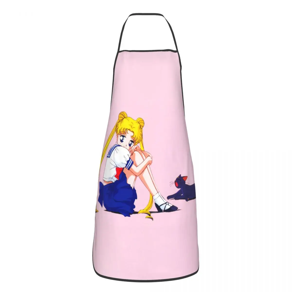 

Унисекс Usagi Tsukino And Luna кухонный шеф-повар приготовление пищи фартук для выпечки для мужчин и женщин матрос Мун Аниме передник кухня для садов...