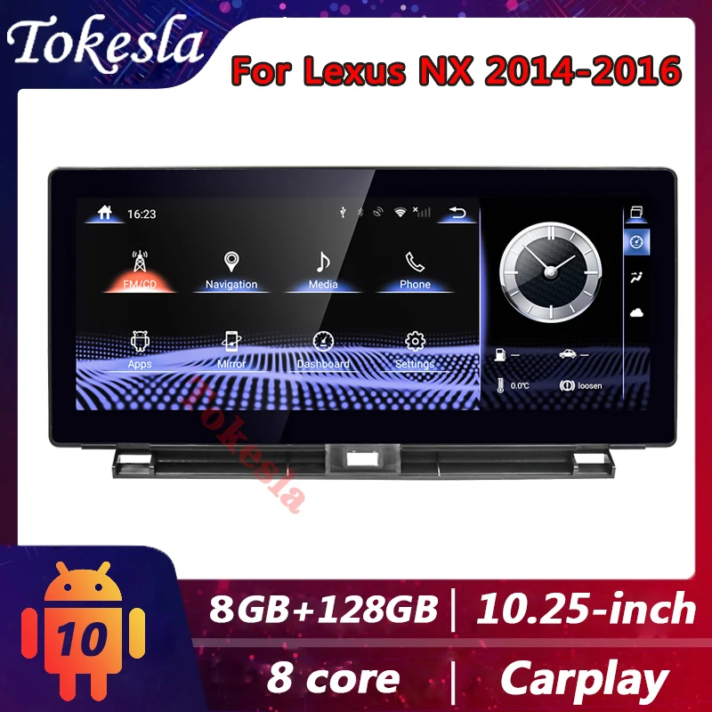Автомагнитола Tokesla для Lexus NX мультимедийная стерео-система на Android с сенсорным