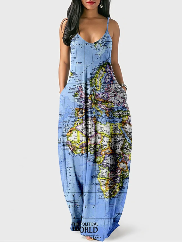 

Women Office Fashion Sling Large Swing Dress Summer Casual Loose Beach Dress 2022 Sexy Deep V Backless Ladies Dress Streetwear