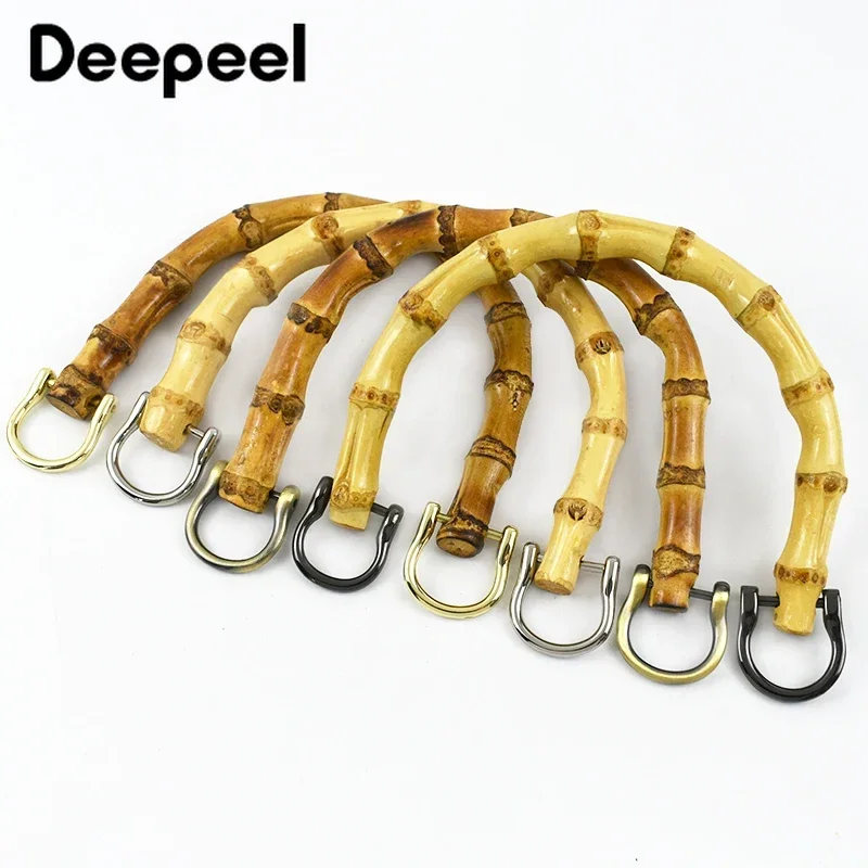 Фото 2/4 шт. Deepeel 12 см, ручки для сумки из натурального бамбука для женщин, сумка с ручкой, рамка для кошелька, сделай сам, сумки ручной работы, сменные аксессуары №5