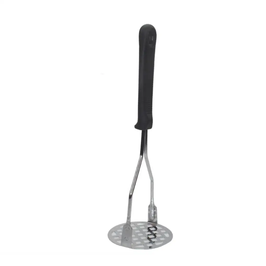 

Stainless Steel Potato Masher Fruit Masher with Black Handle Kitchenware Tools Kitchen Accessories