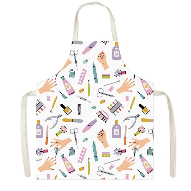 

Льняные фартуки с принтом лака для ногтей