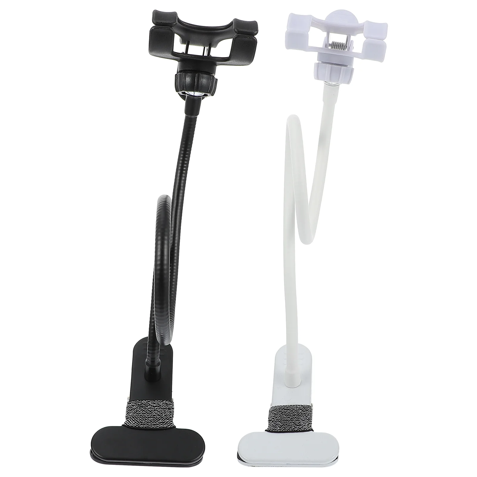 

2 Pcs Desk Phone Holder Mobile Portable Bracket Telephone Bedhead Convenient Sofa Abs Foldable Practical Stand