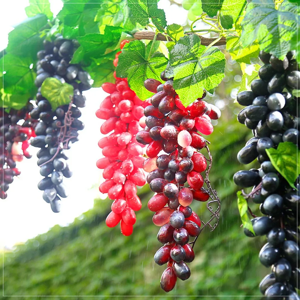 

Bunch Artificial Grapes Artificial Artificial Grapes Decorate Fruit Home Decoration Lifelike Plastic Fruit Simulation