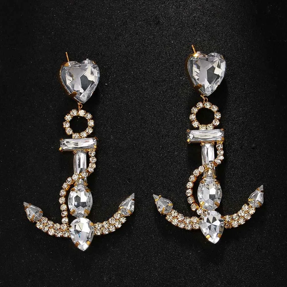 Модные серьги-подвески Stonefans с якорем раньше ювелирные изделия для женщин