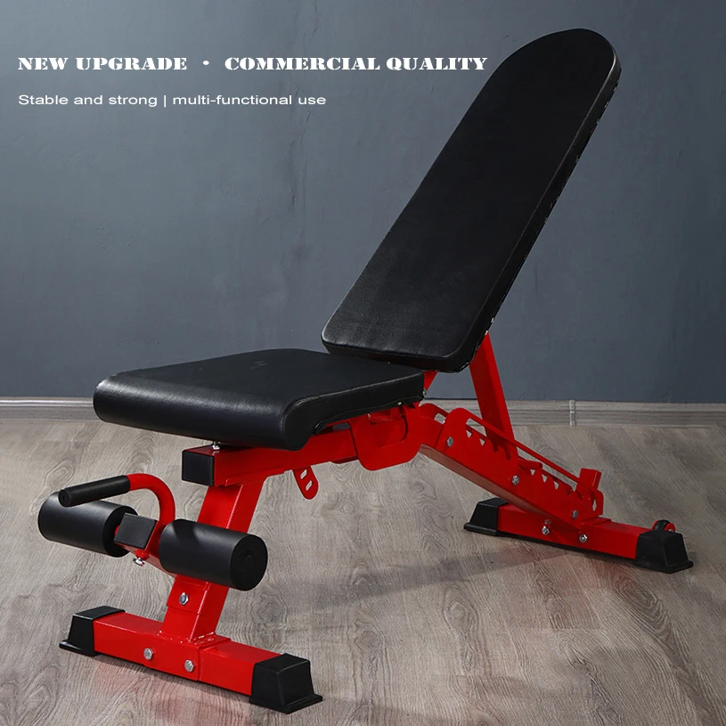 

Upgraded Multi-functional Fitness Weightlifting Bed Adjustable Commercial Dumbbell Bench Press Sit Ups Bird Stool