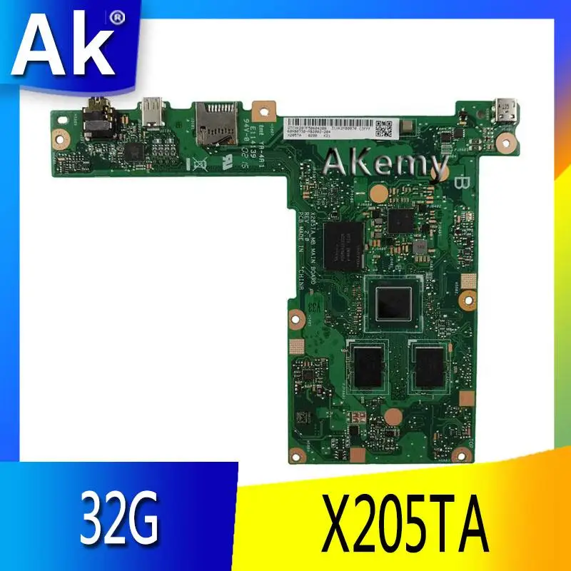 

Материнская плата AK X205TA для ноутбука Asus X205TA X205TAW X205T X205, протестированная оригинальная материнская плата X205TA X205TAW 32 Гб