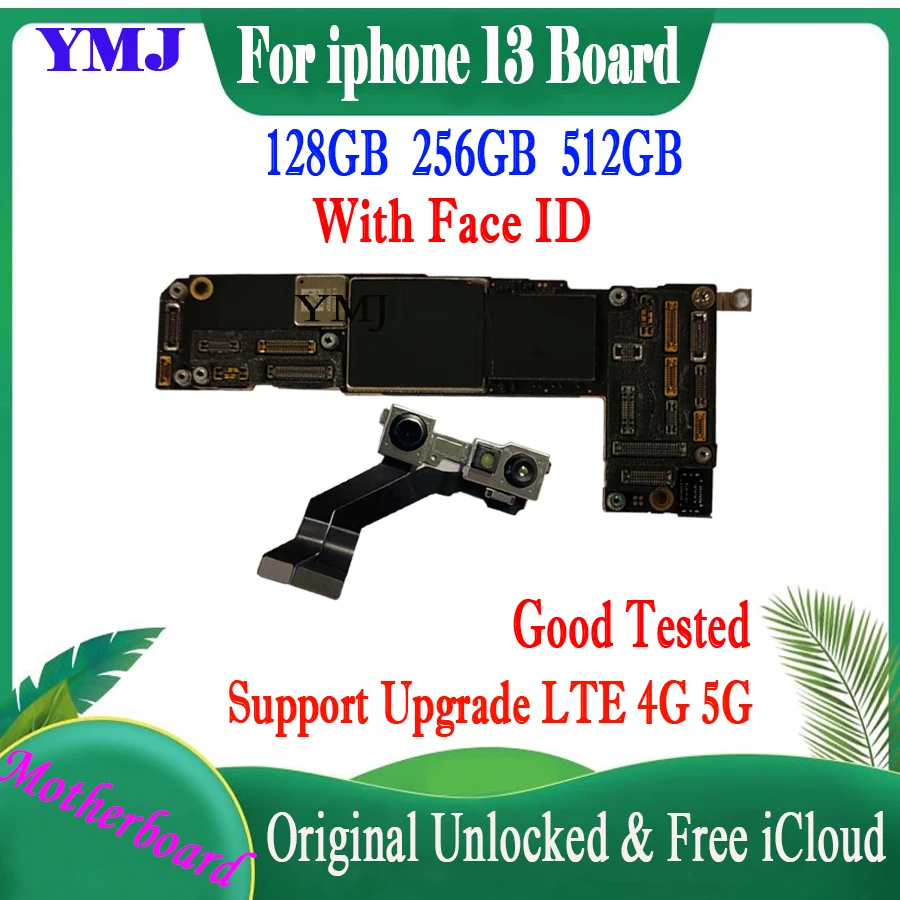 

128GB 256GB For iPhone 13 Motherboard Free iCloud With Face ID Logic Board For iPhone 13 Mainboard Support IOS Update Tested MB