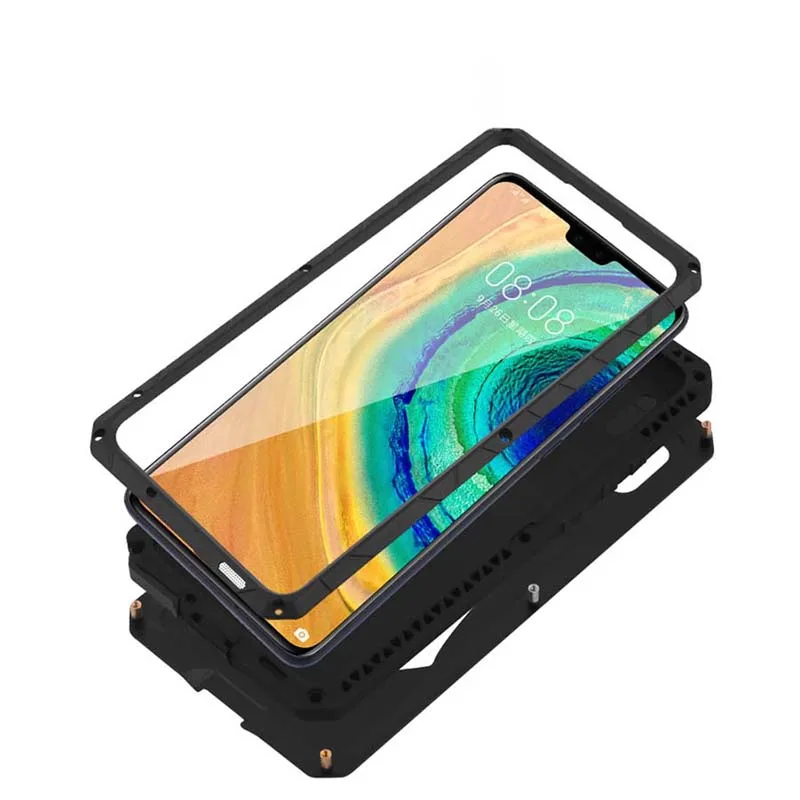Фото Алюминиевый металлический силиконовый противоударный чехол Imatch для Huawei Mate 30 Mate30, защитный чехол, прочный, сверхпрочный, чехол-накладка №3