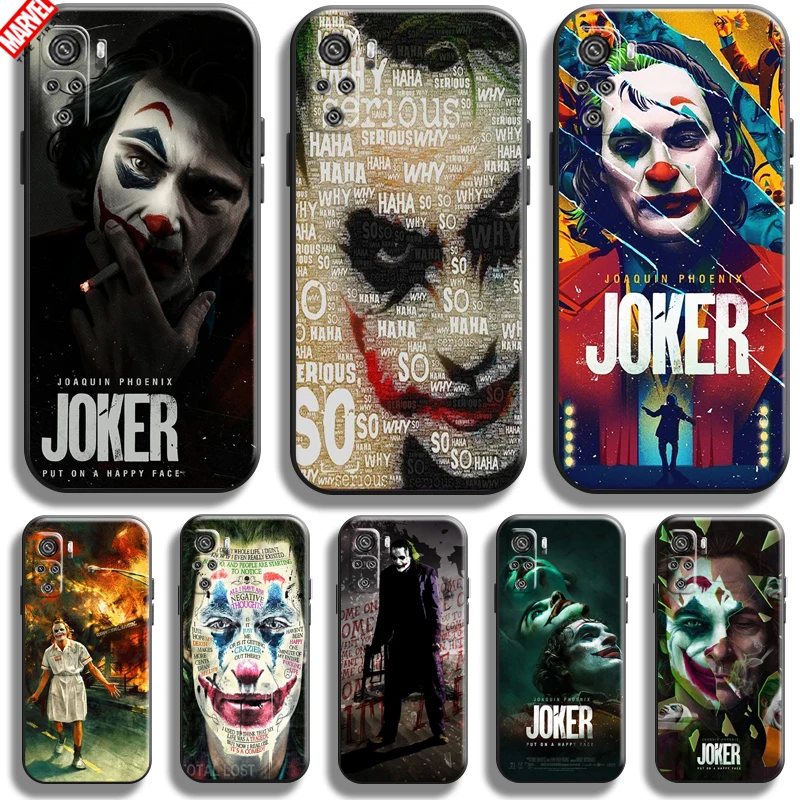 

Funny Joker Clown For Xiaomi Redmi Note 10 10S 10T Pro Max 5G Phone Case Liquid Silicon Coque Back Carcasa