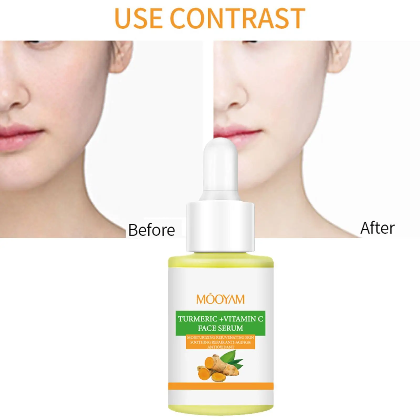 

30mL Turmeric Vitamin C Face Moisturizing Serum Anti Aging Lightening Acne Dark Patches Bright Skin Facial Whitening Essence