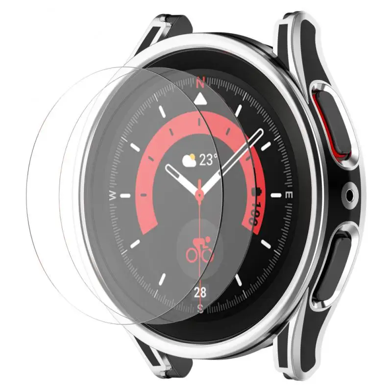 

Two-color Fall Proof Protective Shell Protective Sleeve Dustproof Smart Accessories Anti Falling Watch Case For Samsung Watch5