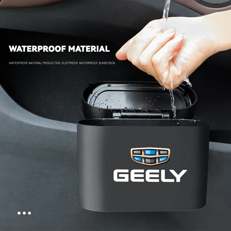 Ведро для мусора в автомобиле с логотипом, ведро для хранения мусора, аксессуары для Geely Boyue Haoyue, новые модели Emgrand Vision Binyue