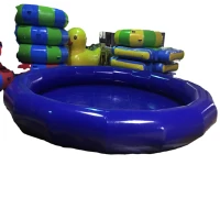 above ground blue kids outdoor giant inflatable rectangle heavy duty pvc pool for playing water games
