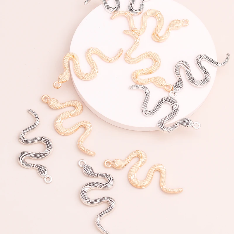 Модные Большие Подвески-змеи из металлического сплава 5 шт.