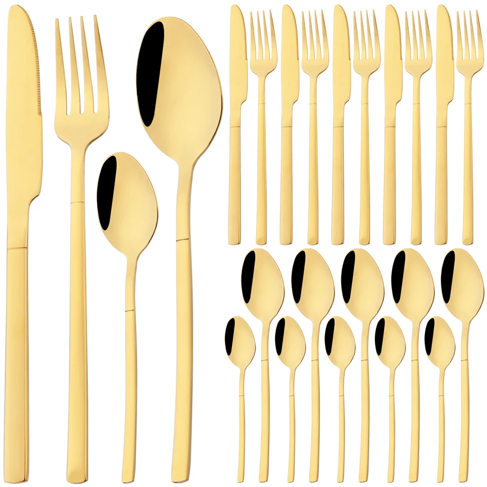 Knife Fork Coffee Spoon Cutlery Set Stainless Steel Tablewar