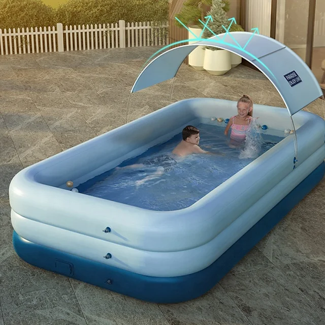 

Easy Set Pool Large family kids swimming pool outdoor adult inflatable pool