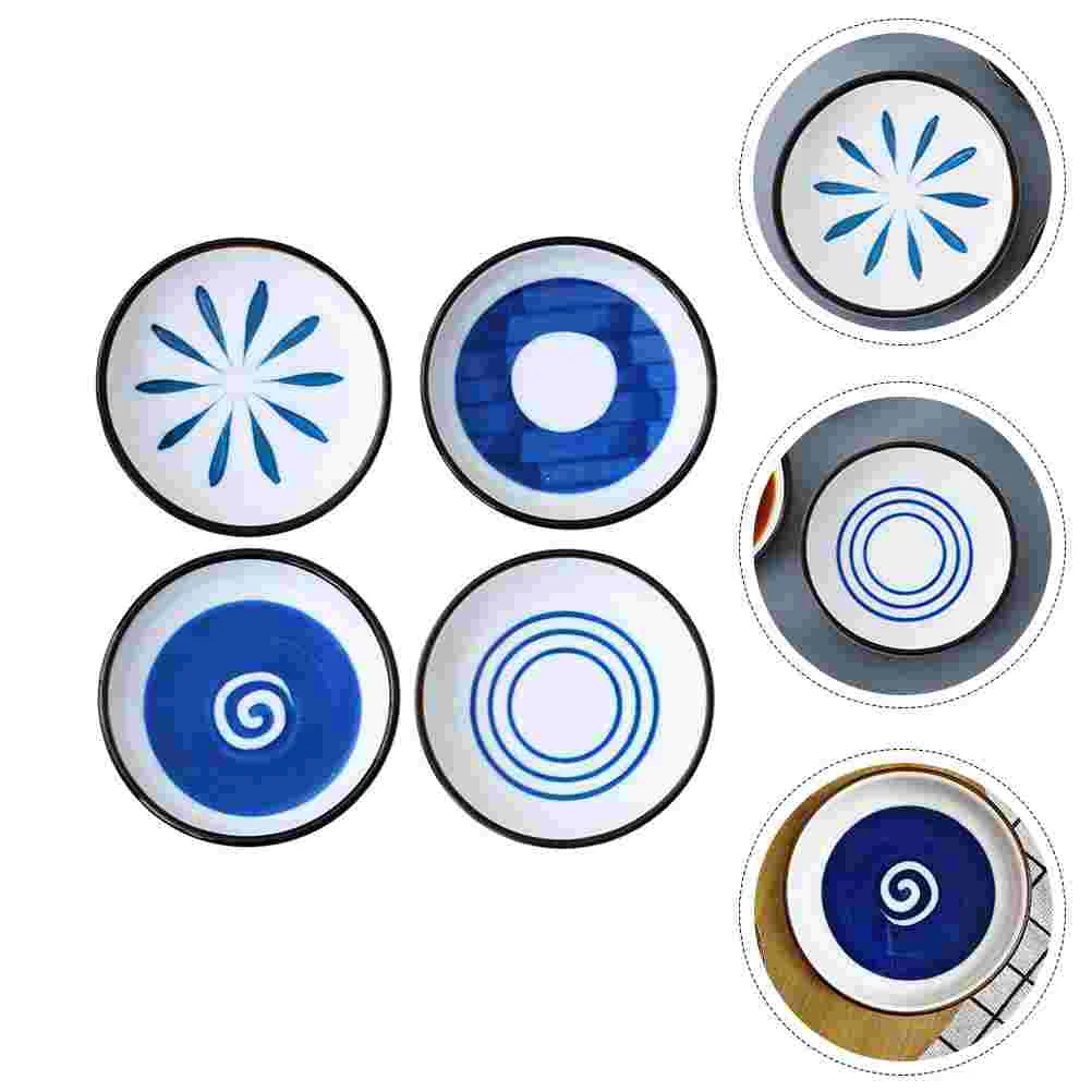 

4pcs Creative Seasoning Dishes Dipping Sauce Household Dishes (Assorted Color)