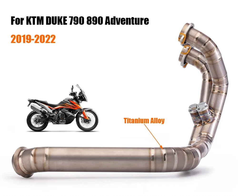 

Выхлопная головка для мотоцикла из титанового сплава, для KTM Duke 790 890 Adventure 2019-2022, шланг для выхода на локоть мотоцикла 790 ADV
