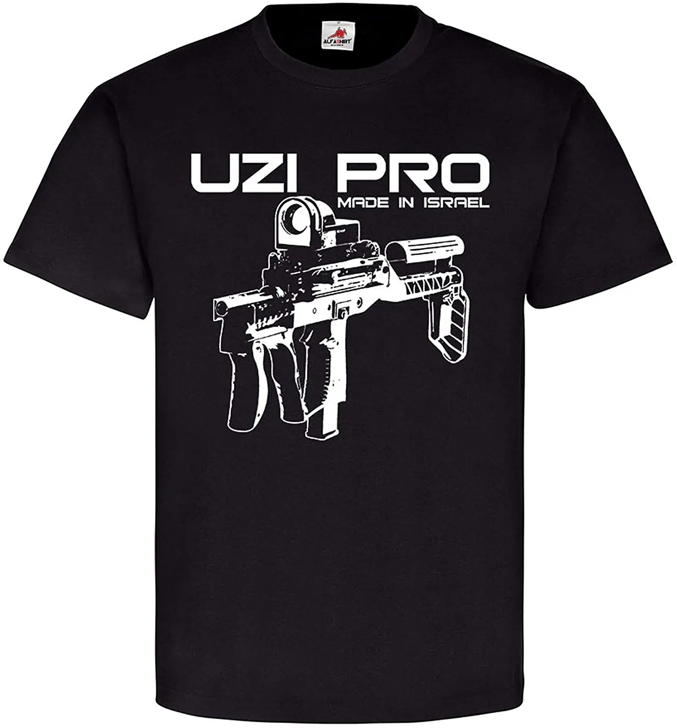 

Uzi Pro MP Machine Gun Israel 9 Mm X 19 Men T-Shirt Short Sleeve Casual 100% Cotton O-Neck Summer Tees
