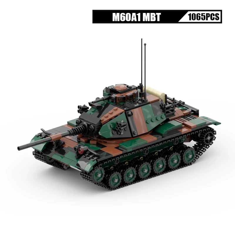 Холодная война времен Второй мировой войны Армия США M60A1 MBT Строительный блок Военный танк Набор коллекционеров Зборка Модель Технология Кирпичи Игрушки (art.: 3920cedb1c8f0) - 3920cedb1c8f0